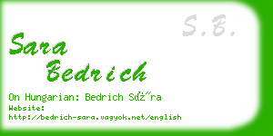 sara bedrich business card